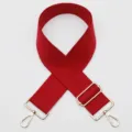 Large bandoulière de sac rouge de rechange avec boucle réglable et des mousquetons dorés. - 871 (Rouge)