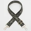 Correa de bolso ancha de jacquard étnico, correa de hombro de repuesto verde para bolsos. - Modelo 999