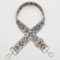 Woven jacquard wide replacement bag strap adjustable shoulder strap with gold hardware accessories. - No.985