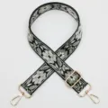 Ethnic style embroidered bag strap, wide shoulder replacement strap with gold hardware. - Style 1022