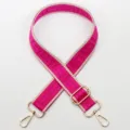 Adjustable wide replacement shoulder strap for women handbags with colorful labyrinth design. - Gold Hook / Style 791