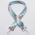 Breiter verstellbarer Taschenriemen aus Canvas, ethnisches Muster Umhängetasche Schultergurt. - Nr. 310 Silberner Haken