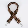 Verstellbarer gewebter Taschenriemen im ethnischen Stil, Ersatz Schultergurt fur Damentaschen - Muster 134 / Silberner Haken
