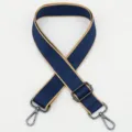 Correa de repuesto ajustable bicolor azul y caqui para bolsos cruzados y bandoleras. - Estilo 302 Gancho de Pavón