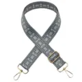 Ethnic style woven replacement bag strap with adjustable buckle and gold metal swivel hooks. - No. 669 / Gold Hook