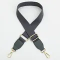 Grey canvas bag strap, adjustable solid color crossbody shoulder replacement strap for bags. - Dark Gray Strap with Dark Gray Accent