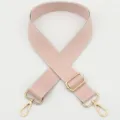 Correa de hombro de repuesto de lona rosa ajustable para bolsos cruzados con herrajes dorados. - Estilo 304 Gancho Dorado