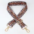 Leopard Print Adjustable Bag Strap Replacement Crossbody Shoulder Strap with Gold Hardware - Style 67 Gold Hook