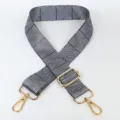 Adjustable replacement shoulder strap for women crossbody bags with black white geometric pattern. - Style 68 Gold Hook