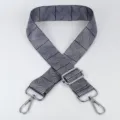 Adjustable replacement bag strap for women crossbody shoulder bags in monochrome geometric pattern. - Style 68 Silver Hook