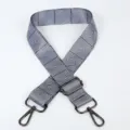 Black and white geometric optical illusion replacement bag strap, adjustable crossbody strap. - Style 68 Gunmetal Hook