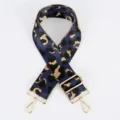 Sangle de sac large imprimé léopard bleu épaissie bandoulière réglable accessoire. - Quincaillerie Dorée (121) / Bleu Foncé Léopard
