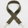 Tracolla di ricambio verde militare regolabile con elegante motivo a rombi e dettagli dorati - Stile Verde Oliva (858)