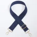 Replacement Wide Bag Strap Adjustable Crossbody Shoulder Strap with Gold Hardware Blue - No. 764 (764) / Gold Hook