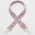 Rosa étnico jacquard correa de repuesto para bolsos bandolera ajustable para bolsos - Modelo 1002
