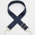 Tracolla di ricambio blu scuro regolabile con trama a rombi geometrici e accessori oro. - Stile Blu Scuro (859)