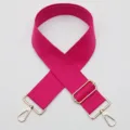 Large bandoulière rose de rechange, sangle de sac en coton réglable avec boucles en métal doré. - 881 (Rose Vif)