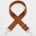 Tracolla di ricambio in tessuto marrone a rombi, cintura regolabile per borsa con accessori oro. - Stile Marrone (860)
