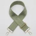 Sangle de sac à bandoulière tissée vert sauge réglable et large sangle de rechange chic - Style N° 912