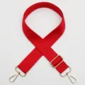 Cinturino di ricambio per borsa in tessuto rosso con ferramenta dorata regolabile a tracolla. - Stile Rosso (862)