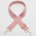 Tracolla di ricambio regolabile rosa con finiture dorate motivo a rombi geometrici - Stile Rosa (863)