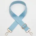 Tracolla per borsa regolabile azzurro chiaro con motivo a rombi e accessori dorati. - Stile Celeste (865)
