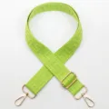 Green woven bag strap with adjustable buckle and gold hardware for crossbody bags - No. 772 (772)