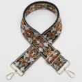 Ethnic jacquard wide shoulder strap, colorful embroidered replacement strap for crossbody bags. - No. 959