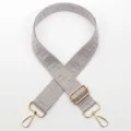 Adjustable grey labyrinth pattern wide crossbody bag strap replacement with gold hardware - No. 773 (773)