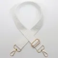 White woven replacement bag strap with gold-tone hardware, adjustable crossbody design. - No. 774 (774)