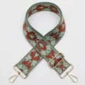 Thickened ethnic jacquard wide shoulder strap for crossbody bags replacement 5cm green - No. 965