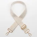 Adjustable wide replacement bag strap with geometric labyrinth pattern and gold hardware. - No. 779 (779)
