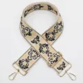 Woven replacement bag strap adjustable shoulder strap ethnic style 5cm wide gold hardware - No. 966