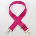 Pink replacement bag strap with adjustable metal buckle and chic geometric woven pattern - No. 788 (788)