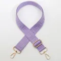 Purple Woven Crossbody Bag Strap Adjustable Replacement Shoulder Strap with Gold Hardware - No. 789 (789)