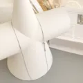 Nahaufnahme der minimalistischen silbernen Schlangenkette mit filigranen Gliedern und Verschluss. - 0.8mm Achteckige Schlangenkette (40+4cm Verlängerung)