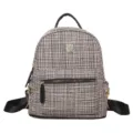 Γυναικείο Σακίδιο Πλάτης Tweed Vintage Τσάντα Σχολείου Ταξιδιού Casual Daypack - L / Καφέ