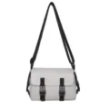 Bolso bandolera táctico para hombre impermeable de nylon messenger bag casual unisex - Blanco