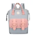 Multi-functional waterproof diaper backpack for moms, large capacity travel baby bag - Blue Pink