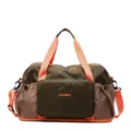 Waterproof travel duffel bag for women, folding fitness gym bag with dry wet separation. - Green