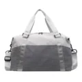 Sac de voyage gris à carreaux pour sport, fitness et courts déplacements professionnels. - Gris