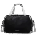 Borsa da viaggio bicolore nero grigio borsa da palestra tracolla bagaglio casual sport - Nero