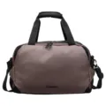 Borsone da viaggio marrone e nero, elegante borsa da palestra con tracolla per lavoro. - Kaki