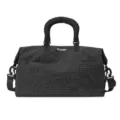 Borsa da viaggio a griglia nera variante, borsa a tracolla casual per il lavoro e il fitness. - Nero
