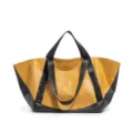 Sac cabas de voyage outdoor jaune et noir sac de week-end résistant pour le camping - Jaune