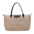 Lightweight Large Capacity Tote Bag Khaki Casual Handbag Shoulder Travel Bag for Women - Khaki