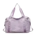 Lavender star print travel duffel bag stylish large capacity gym weekender bag for women - Light Purple
