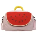 Bolsa de viaje bordada de sandía linda gran capacidad bolso de hombro rosa de fitness - Rosa