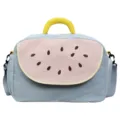 Bolsa de viaje linda con diseño de sandía, bolso de hombro grande para uso diario. - Azul