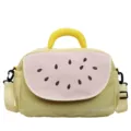 Borsa da viaggio carina con ricamo anguria, grande capacità borsa a tracolla per uso quotidiano. - Taglia S / Giallo